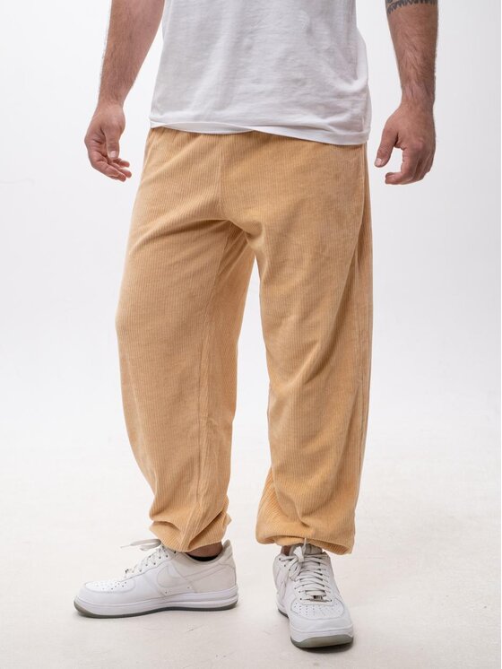 Jigga Wear Jigga Wear Spodnie materiałowe Sztruksowe Cord copy XL Brązowy Loose Fit