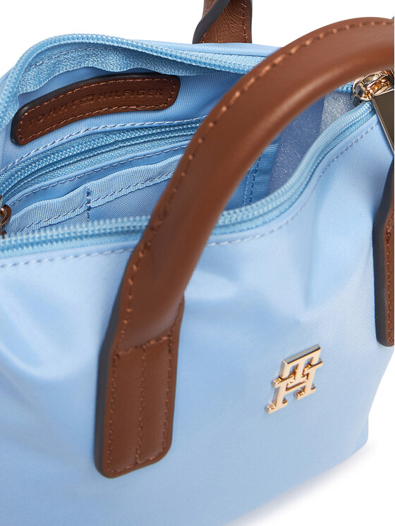 Tommy Hilfiger Tommy Hilfiger Geantă Popette Micro Tote AW0AW18368 Albastru celest