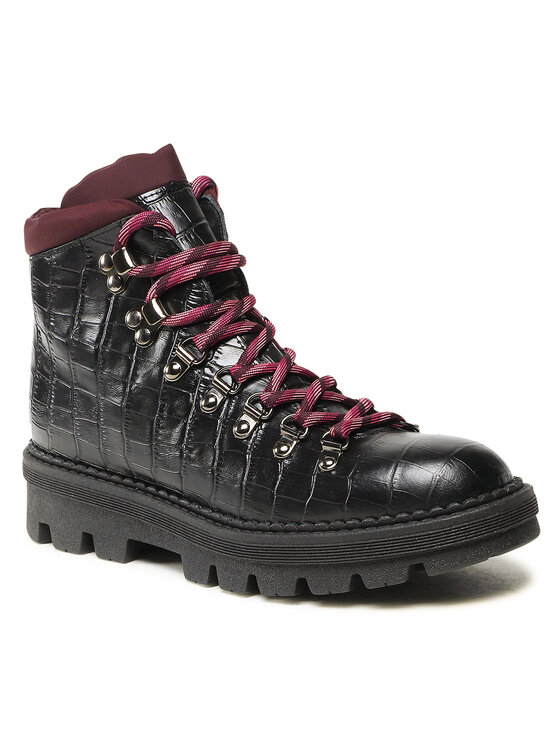 PINKO Pinko Trapper stila apavi Zenzero Scarpa AI 22-23 BLKS1 1H2134 A07K Melns