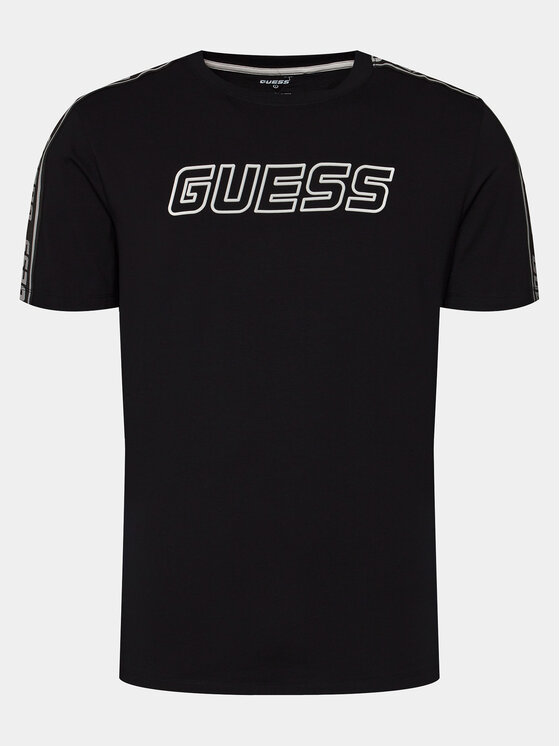 Guess Guess Tricou Arlo Z4GI18 J1314 Negru Regular Fit