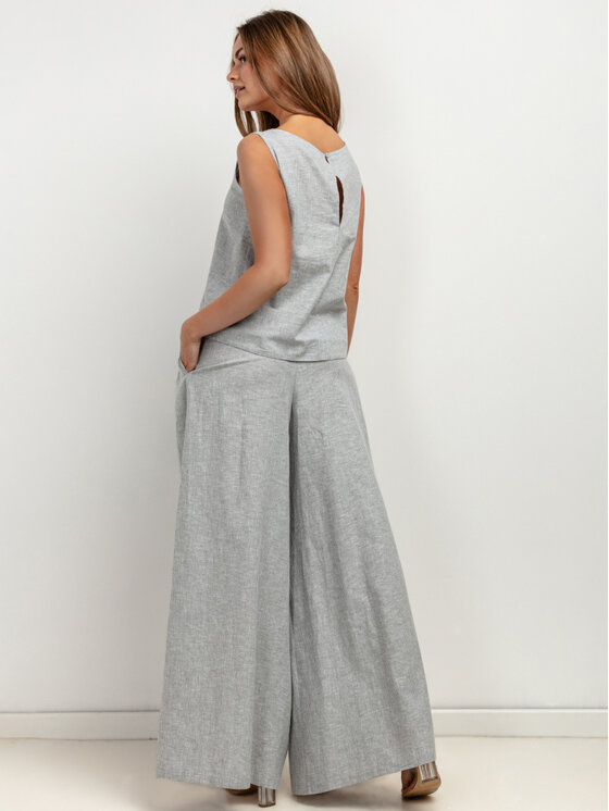 Tessita Tessita Top T434/1/XL Szary Loose Fit