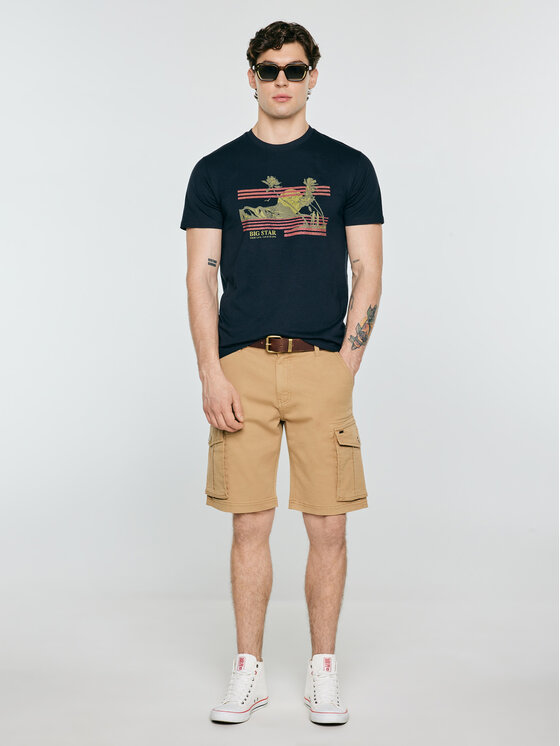 BIG STAR BIG STAR T-Shirt REGGER Granatowy Basic Fit