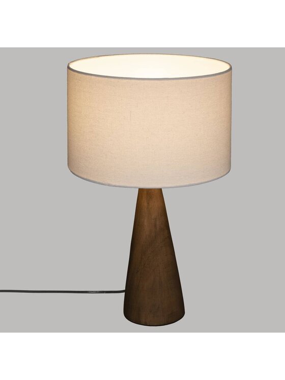 MIAhome MIAhome Lampka stołowa Lampa stołowa z drewna mango 28x46 cm Aina Brązowy