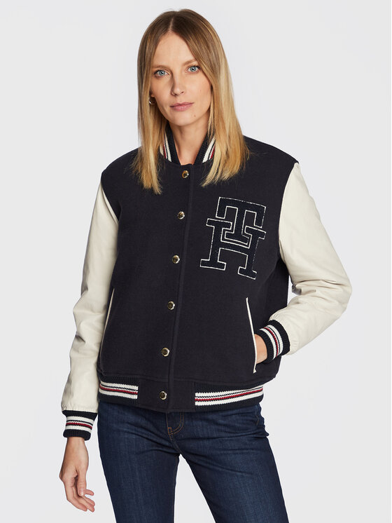 Tommy Hilfiger Tommy Hilfiger Bomber Blend WW0WW37308 Tamnoplava Regular Fit