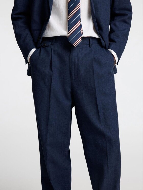 Selected Selected Spodnie palazzo 16099041_outerspace Niebieski Regular Fit