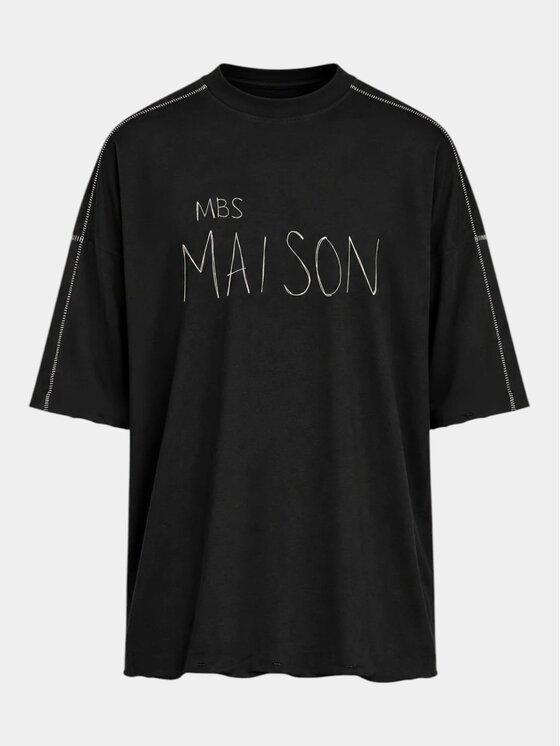 MADE BY SOCIETY MADE BY SOCIETY T-Shirt Interlock - T18021 Czarny Basic Fit