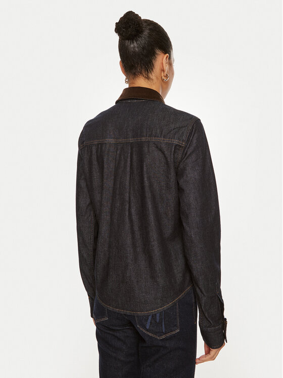 PINKO Pinko džínsová košeľa Coro 103879 A20N Tmavomodrá Regular Fit