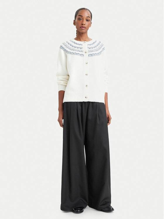 Nautica Nautica Medžiaginės kelnės 62SPDD1403 Juoda Wide Leg