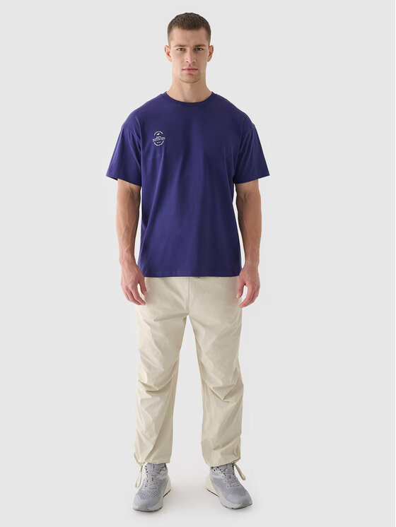 4F 4F T-shirt 4FWAW24USEAM174-31M Blu scuro Oversize