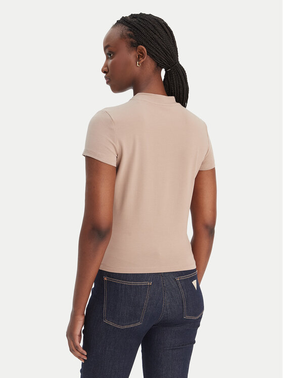Guess Guess T-Shirt W4BI26 J1314 Béžová Regular Fit