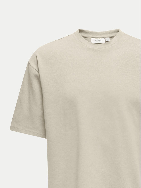 Only & Sons Only & Sons T-Shirt Caspian 22031940 Beżowy Authentic Fit