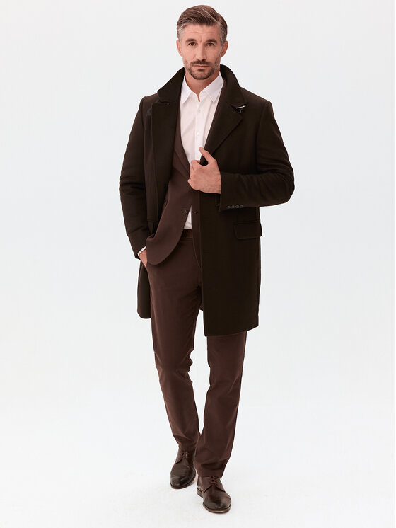 Evenemen Evenemen Płaszcz zimowy FLORESTI II BROWN Brązowy Slim Fit