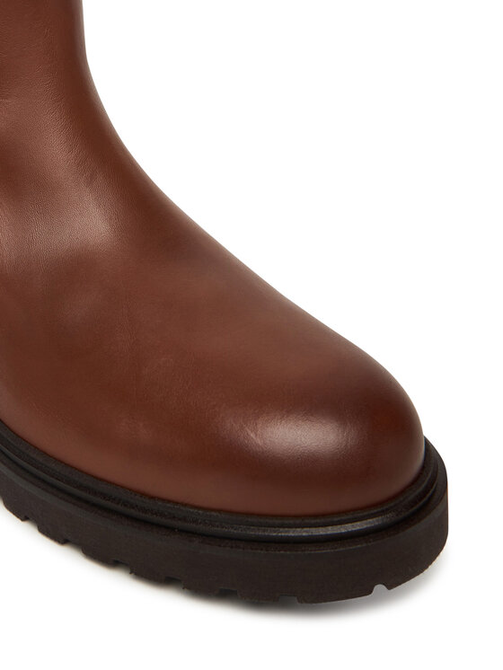 Tommy Hilfiger Tommy Hilfiger Členková obuv s elastickým prvkom Cleated FW0FW08766 Hnedá