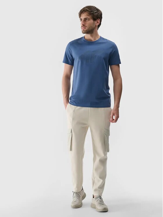 4F 4F T-Shirt 4FWMM00TTSHM2257-32S Modrá Regular Fit