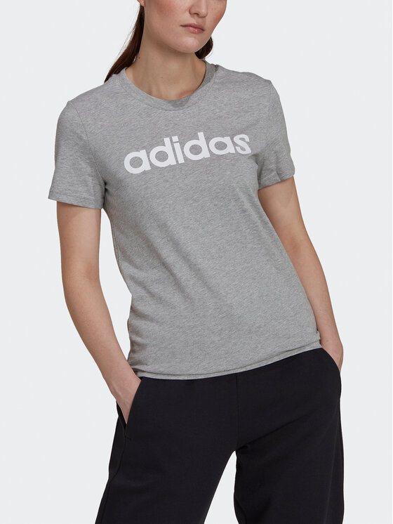adidas adidas Póló Essentials Logo HL2053 Szürke Slim Fit