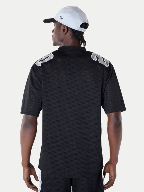 New Era New Era Tricou NFL Las Vegas Raiders Mesh Graphic Jersey 60596386 Negru Regular Fit