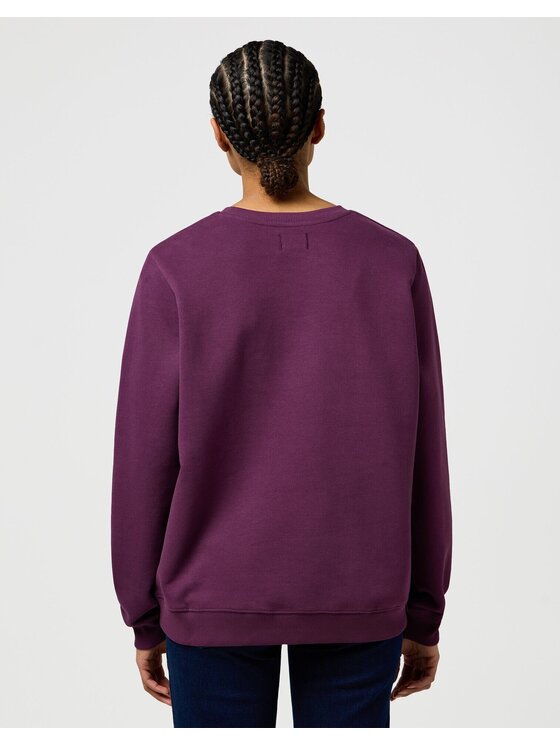Wrangler Wrangler Bluzka REGULAR SWEAT Fioletowy Regular Fit
