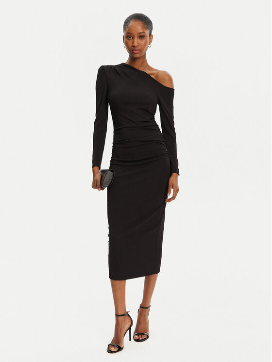 Rinascimento Rinascimento Cocktail obleka CFC0122524003 Črna Slim Fit