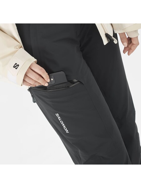 Salomon Salomon Spodnie narciarskie BRILLIANT PANT W Czarny Regular Fit