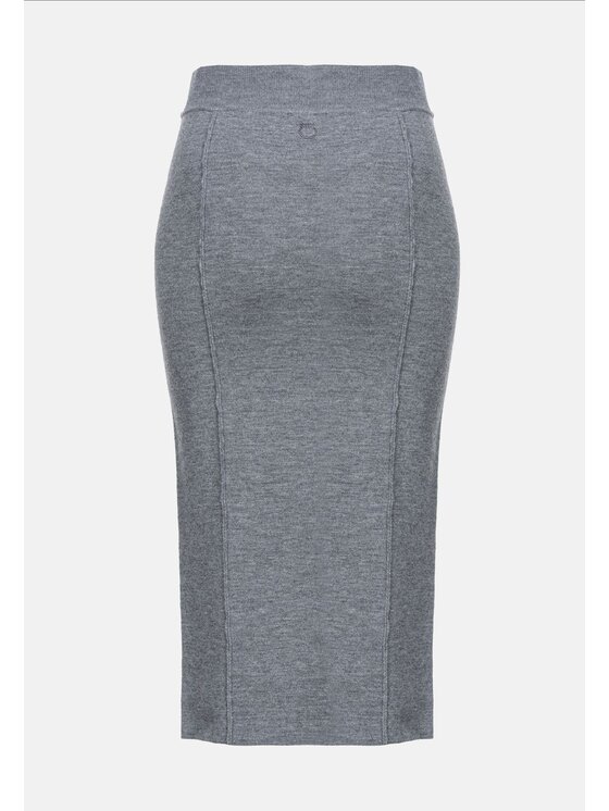 PINKO Pinko Midi sukňa PINKO DEGUSTAZIONE GONNA LANA COMPATTA - 103946 A221 Sivá Regular Fit