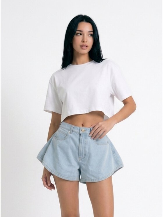 MissDenim MissDenim Szorty jeansowe Skorts Niebieski Regular Fit