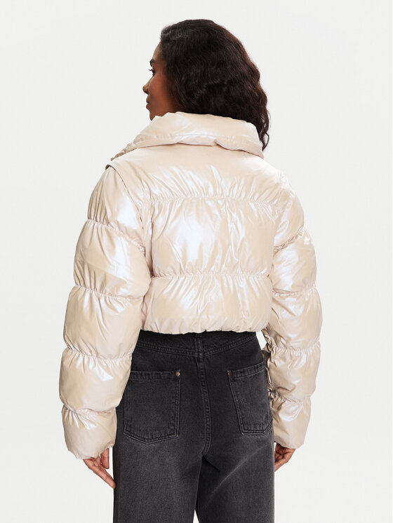 adidas adidas Winterjacke Essentials Glossy 2-In-1 JX2985 Beige Loose Fit