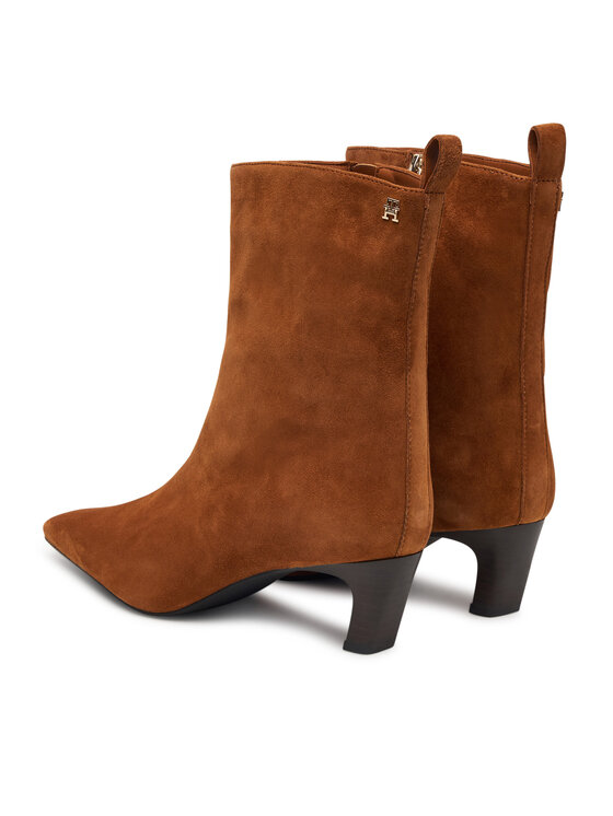 Tommy Hilfiger Tommy Hilfiger Stiefeletten Kitten Heel Suede Ankle Boot FW0FW09670 Orange