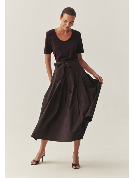 TATUUM Tatuum Spódnica midi TAFTANI Czerwony Flare Fit