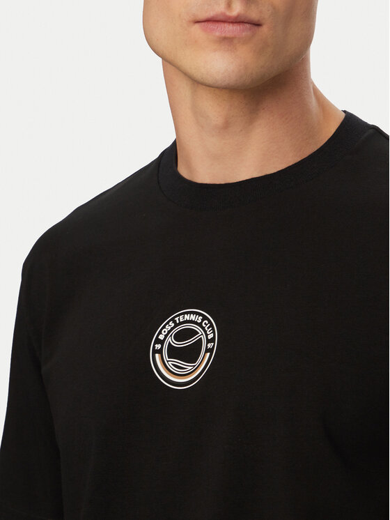 BOSS BOSS Футболка Open 50560293 Чорний Relaxed Fit