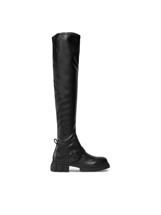 Tommy Hilfiger Tommy Hilfiger Combcsizma Stretch Monochromatic Longboot FW0FW07611 Fekete