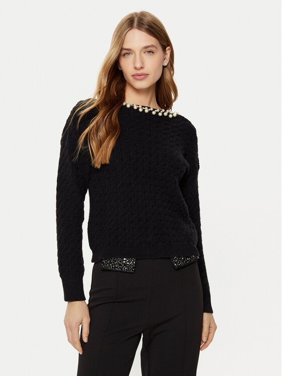 Rinascimento Sveter CFM0011717003 Čierna Regular Fit