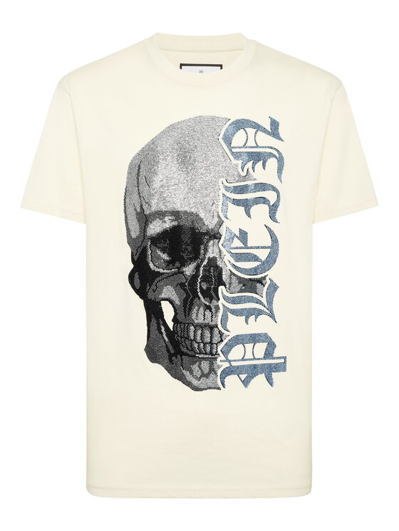 PHILIPP PLEIN PHILIPP PLEIN T-Shirt 26239 Beżowy Regular Fit