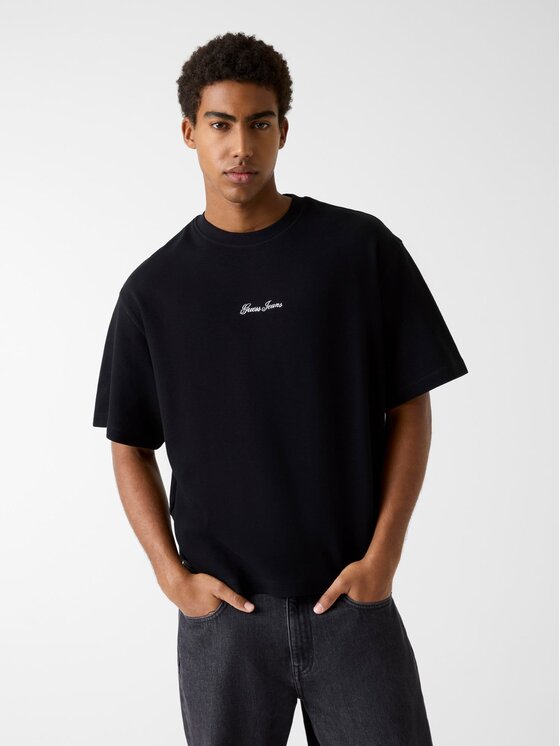 Guess Jeans Guess Jeans T-Shirt 180379 Černá Classic Fit
