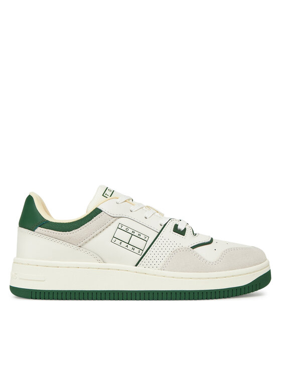 Tommy Jeans Damskie Sneakersy, rozmiar 38, Białe, Tjw Retro Basket Washed Suede EN0EN02773