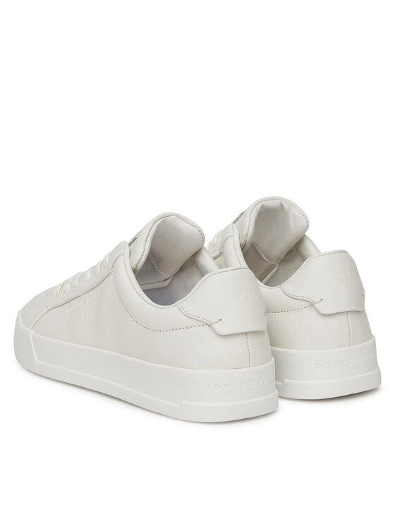 Tommy Hilfiger Tommy Hilfiger Снікерcи Court Best Tumbled Lth FM0FM05324 Écru