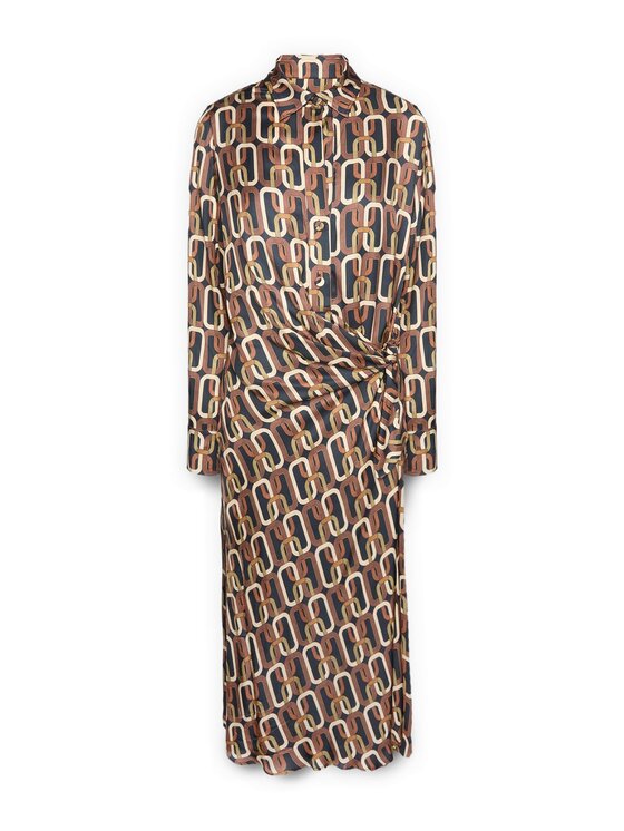 Elena Mirò Elena Mirò Vestito chemisier 7434P100261N002 Marrone Regular Fit