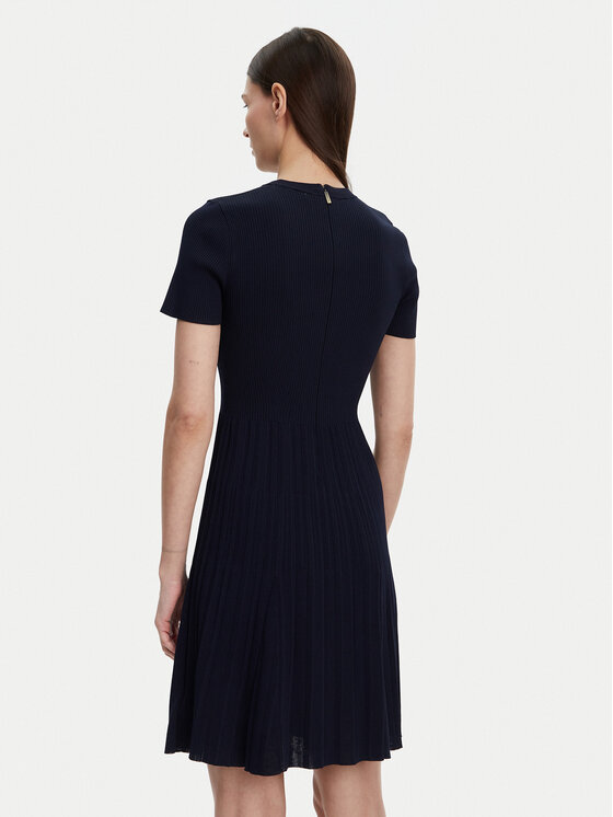 MICHAEL Michael Kors MICHAEL Michael Kors Pletena obleka MS5830OBFD Mornarsko modra Slim Fit