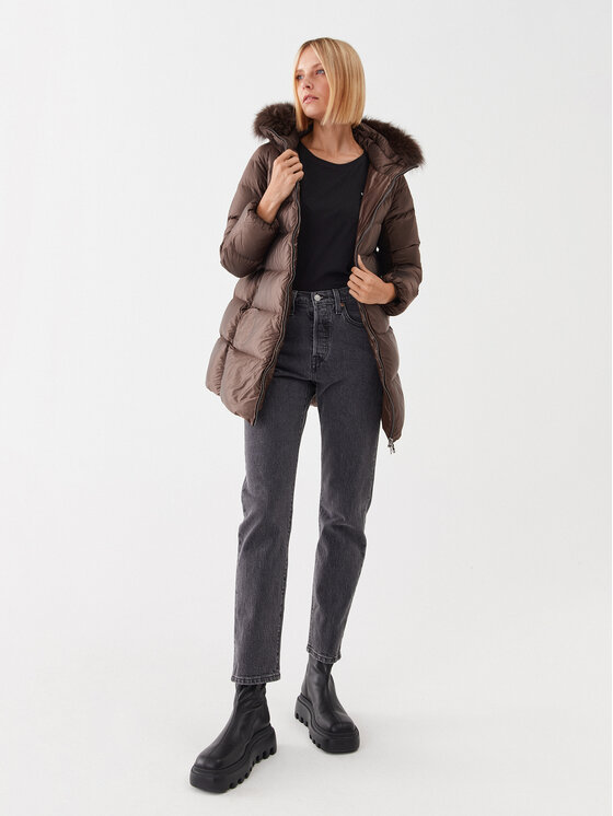 Hetregó Hetregó Μπουφάν πουπουλένιο Hanna 8M602F 22WD02 Καφέ Regular Fit