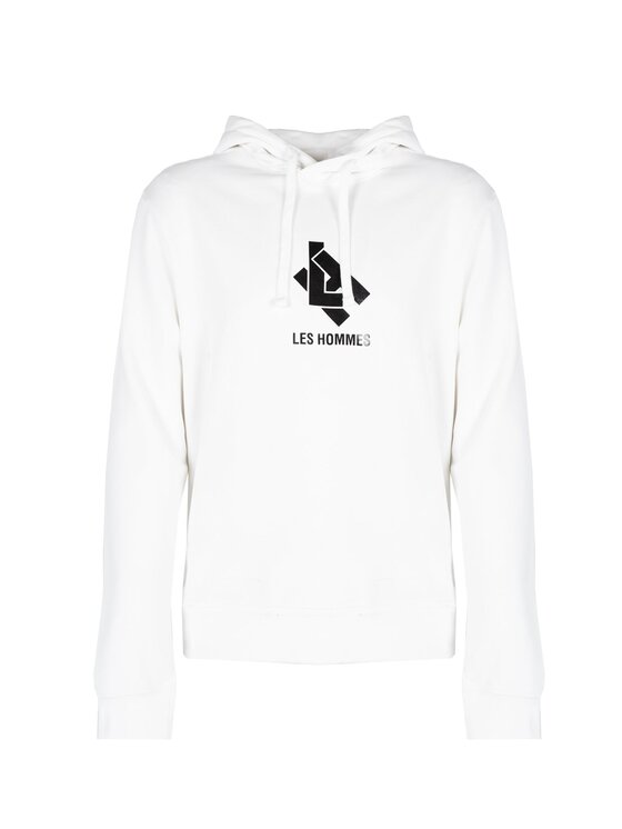 Les Hommes Les Hommes Felpa LBH1006700P Bianco Regular Fit