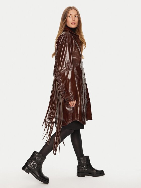 Herskind Herskind Átmeneti kabát Ellen 5302125 Barna Relaxed Fit