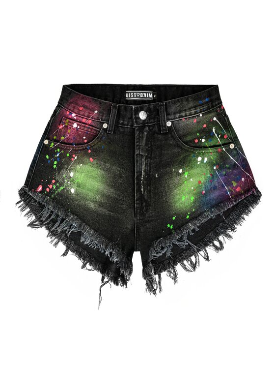 MissDenim MissDenim Szorty jeansowe High Waist Kolorowy Regular Fit