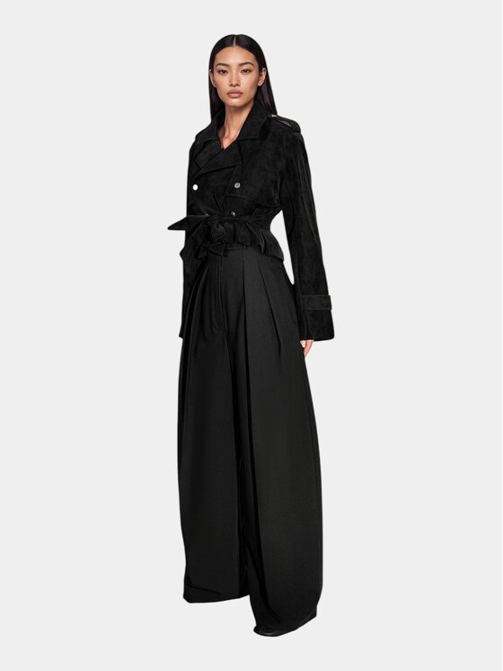 MADE BY SOCIETY MADE BY SOCIETY Spodnie materiałowe FENRIR Trousers - P27223 Czarny Basic Fit