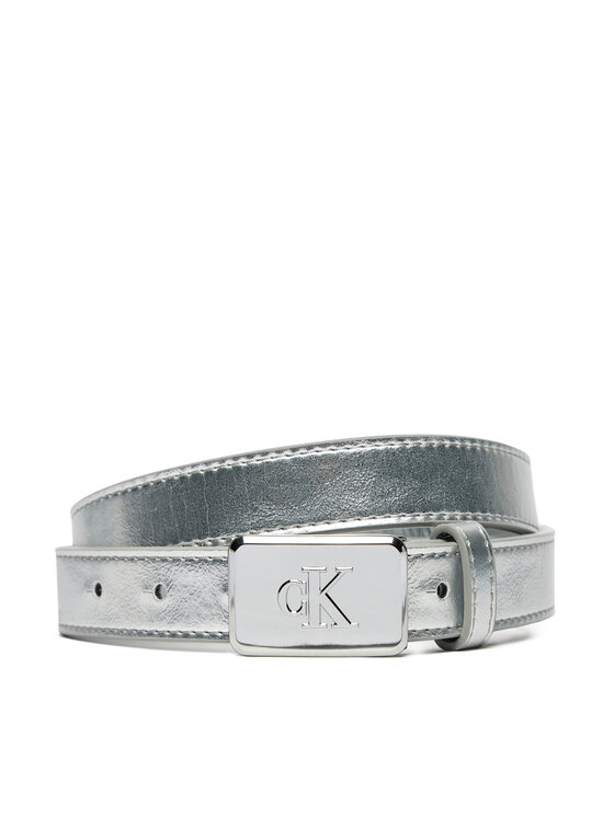 Curea pentru copii Calvin Klein Jeans Metallic Buckle Belt IU0IU00666 Argintiu