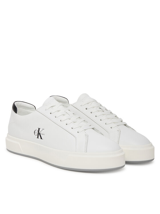 Calvin Klein Calvin Klein Сникърси Basket Cupsole Laceup Lth Ml YM0YM01460 Бял
