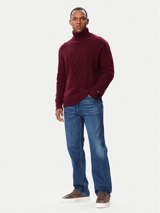Tommy Hilfiger Tommy Hilfiger Golf MW0MW44706 Bordo rdeča Regular Fit