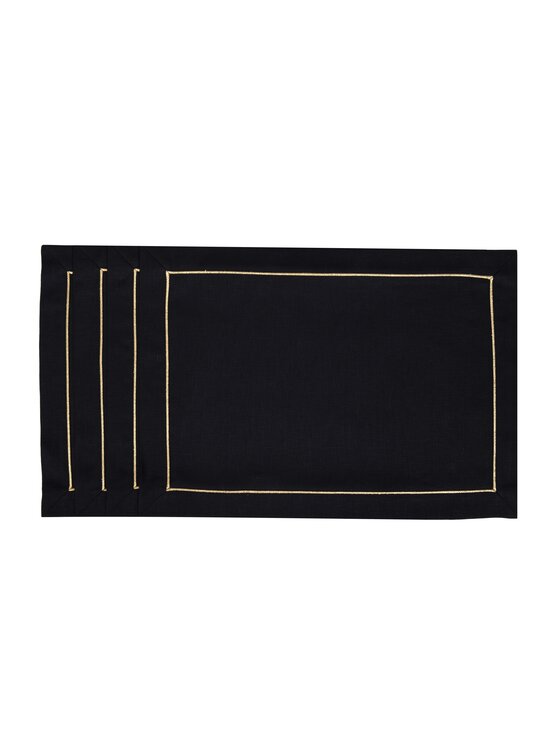Roseberry Home Roseberry Home Podkładka na stół Royal Black Goldenline Czarny