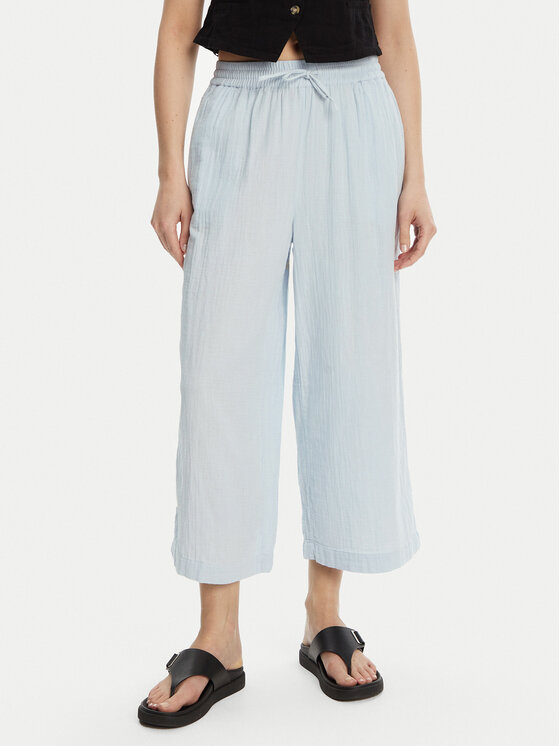 Pieces Culottes nohavice Sastina 17156930 Modrá Loose Fit