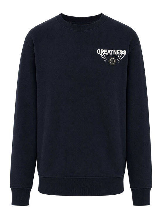 PHILIPP PLEIN PHILIPP PLEIN Bluza 25977 Granatowy Regular Fit