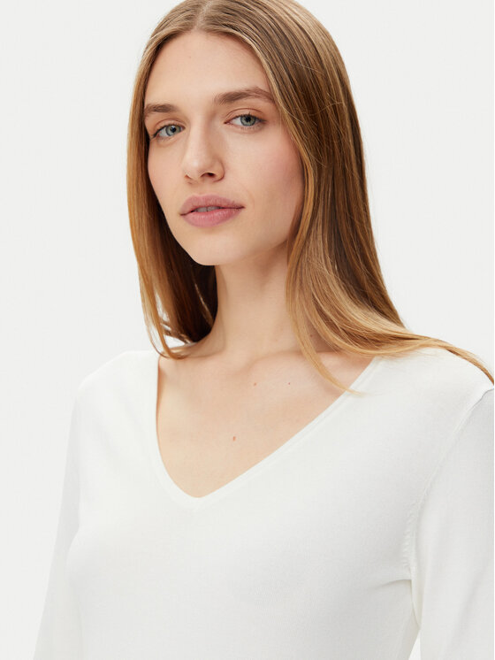 Morgan Morgan Svetr 251-MIELO Bílá Slim Fit