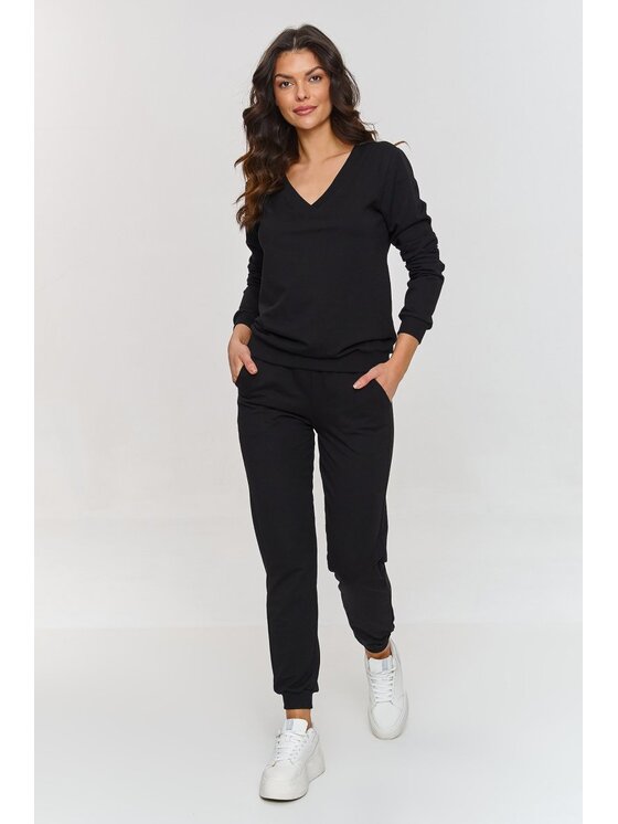 Makadamia Makadamia Komplet dresowy m868 Czarny Regular Fit